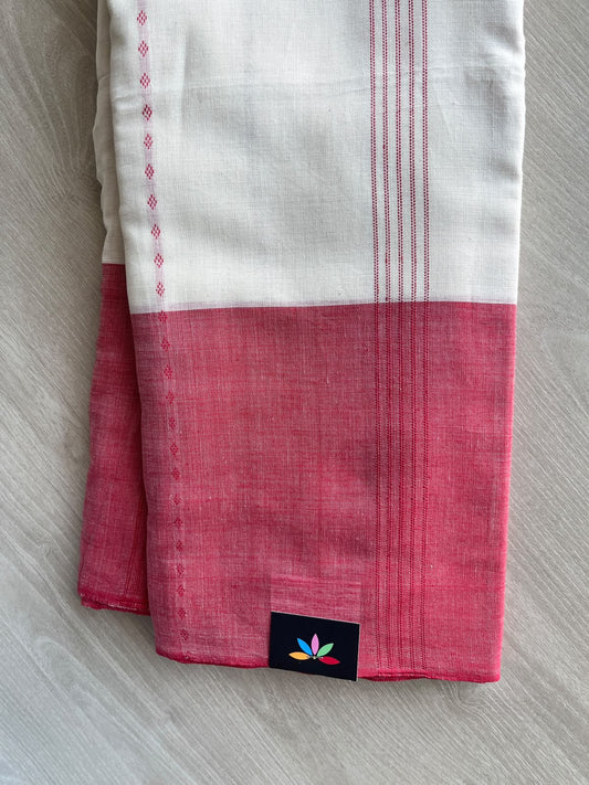 Off-White Bengal Soft Cotton Saree - 37136