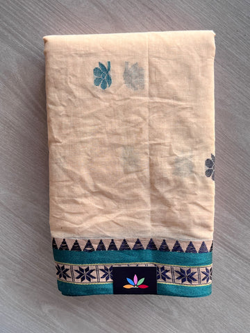 Peach Tangail Bengal Cotton Saree - 37140