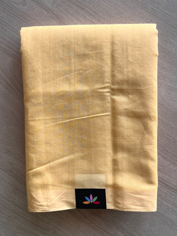 Sand Gold Shade Plain Mangalagiri Handloom Cotton Saree - 37185