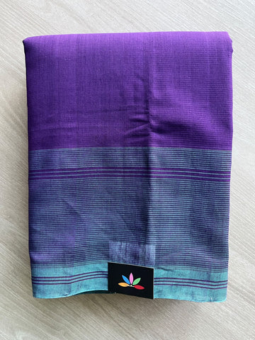 Plain Border Mangalagiri Handloom Cotton Saree - 37193
