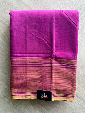 Plain Border Mangalagiri Handloom Cotton Saree - 37196