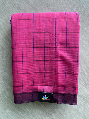 Checked Mangalagiri Handloom Cotton Saree - 37198