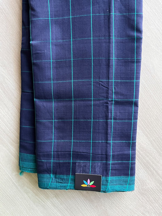 Checked Mangalagiri Handloom Cotton Saree - 37200