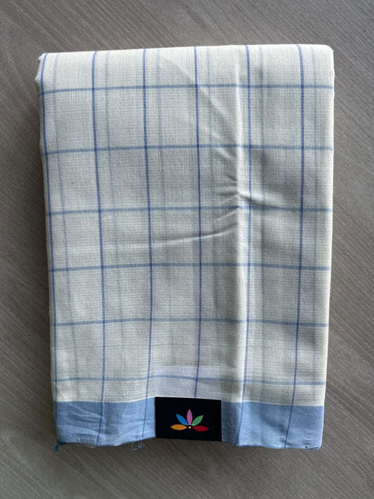 Checked Mangalagiri Handloom Cotton Saree - 37201