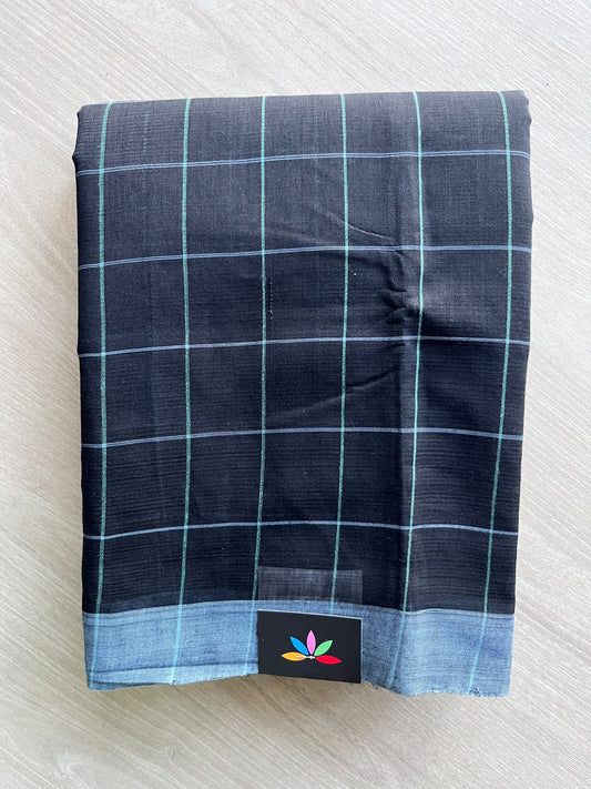 Checked Mangalagiri Handloom Cotton Saree - 37203