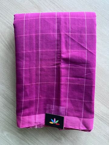Checked Mangalagiri Handloom Cotton Saree - 37205