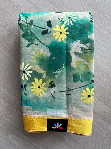 Hand Painted Bengal Cotton Saree - 37230
