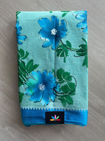 Hand Painted Bengal Cotton Saree - 37231