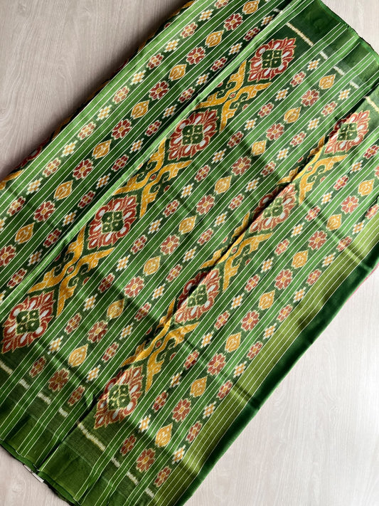 Bright Pink Temple Border Contrast Pallu Handloom Tussar Silk Saree - 37533