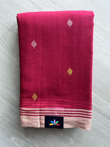 Bengal Soft Cotton Jamdani Saree (Without Blouse)- 37237