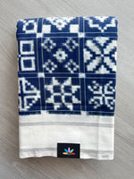 12 Motif Handwoven Telia Rumal Ikkat Cotton Saree - 37241