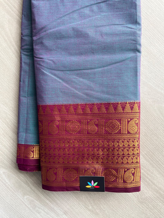 Zari Border Chettinad Cotton Saree - 37362