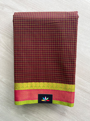 Checked Chettinad Cotton Saree - 37416