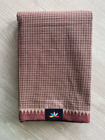 Checked Chettinad Cotton Saree - 37420