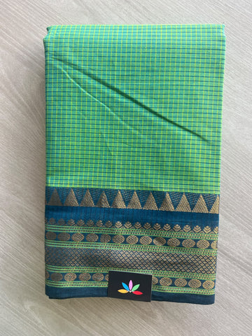 Checked Chettinad Cotton Saree - 37424