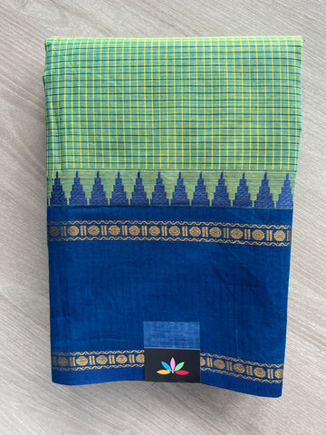 Checked Chettinad Cotton Saree - 37452