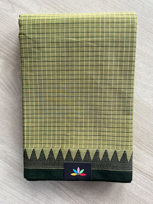 Checked Chettinad Cotton Saree - 37454