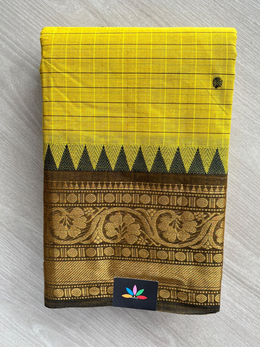 Checked Butta Chettinad Cotton Saree - 37468