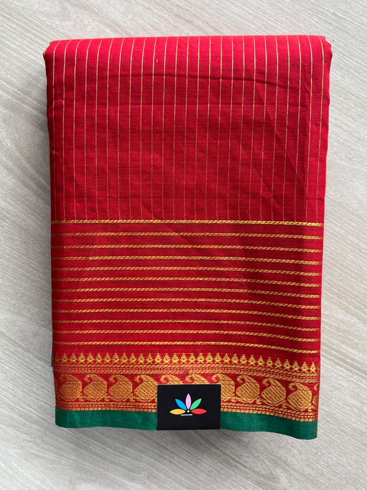 Zari Border Chettinad Cotton Saree - 37484