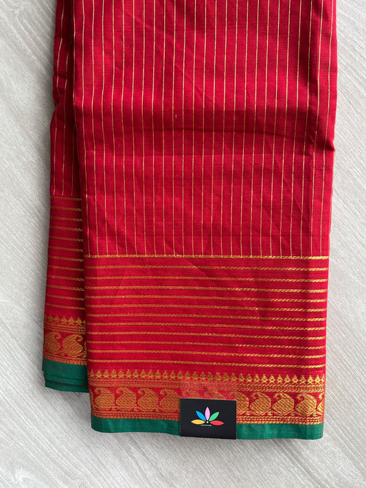Zari Border Chettinad Cotton Saree - 37484