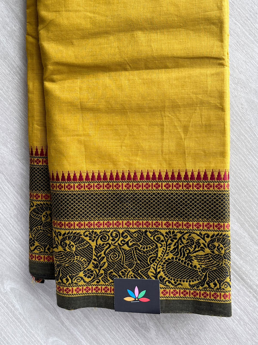 Woven Border Chettinad Cotton Saree - 37492
