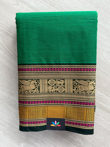 Woven Border Chettinad Cotton Saree - 37493