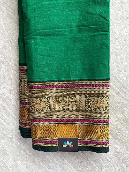 Woven Border Chettinad Cotton Saree - 37493