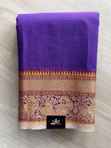 Woven Border Chettinad Cotton Saree - 37494