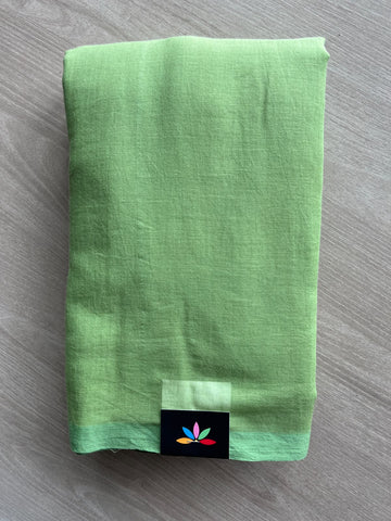 Light Green Feather Light Mul Cotton Saree (Without Blouse) - 37499