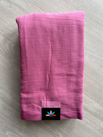 Rose Quartz Pink Feather Light Mul Cotton Saree (Without Blouse) - 37502