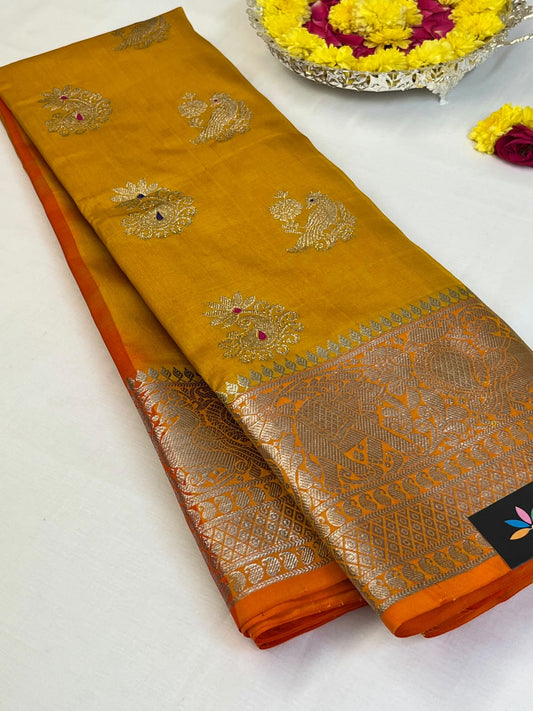 Handloom Venkatagiri Pure Silk Saree - 37529