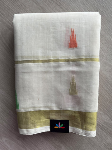 Thazhampoo Border Handloom Venkatagiri Cotton Saree Saree - 37540