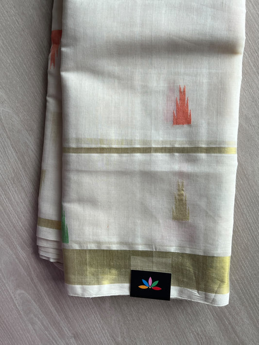Thazhampoo Border Handloom Venkatagiri Cotton Saree Saree - 37540