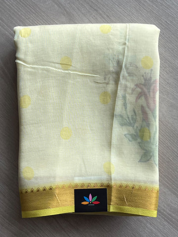 Digital Printed Mangalagiri Silk Cotton Saree - 37567