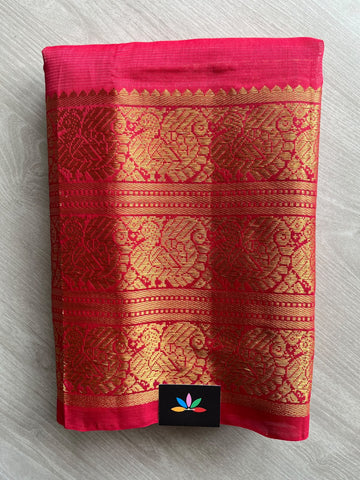 Kanchi Border Handloom Mangalagiri Silk Cotton Saree - 37571