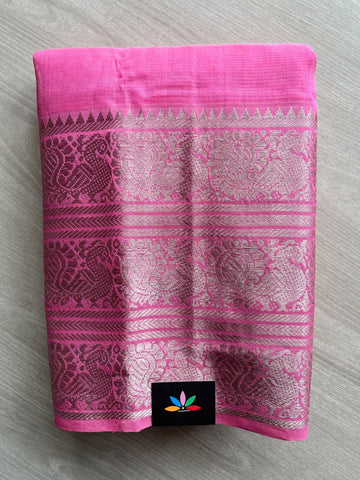 Kanchi Border Handloom Mangalagiri Silk Cotton Saree - 37573