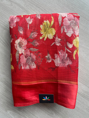 Printed Mixed Silky Kota Saree with Satin Border - 37578