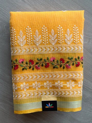 Machine Embroidered Blended Kota Saree - 37594