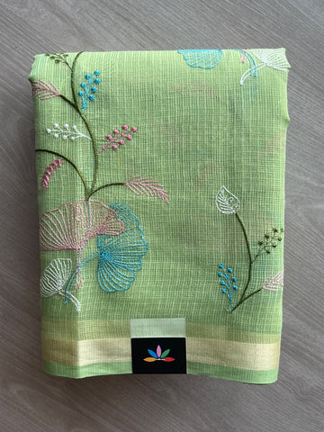 Machine Embroidered Blended Kota Saree - 37603