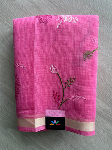 Machine Embroidered Blended Kota Saree - 37615