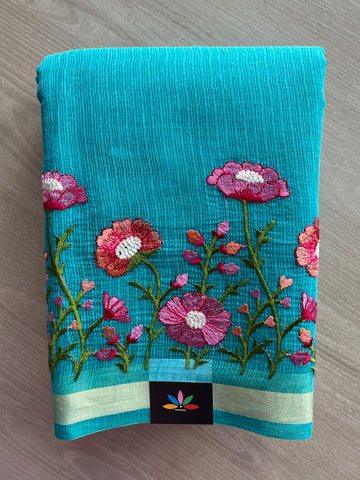 Embroidered Kota Saree - 37655