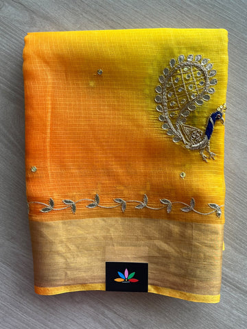 Gotta Patti Kota Silk Saree with Border - 37661