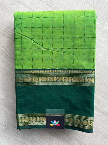 Checked Chettinad Cotton Saree - 37798