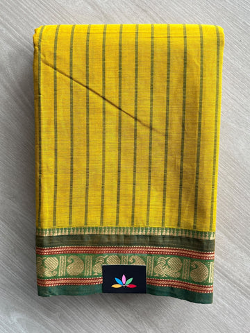 Striped Chettinad Cotton Saree - 37803