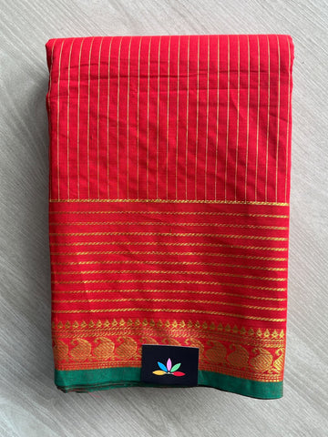 Striped Chettinad Cotton Saree - 37808