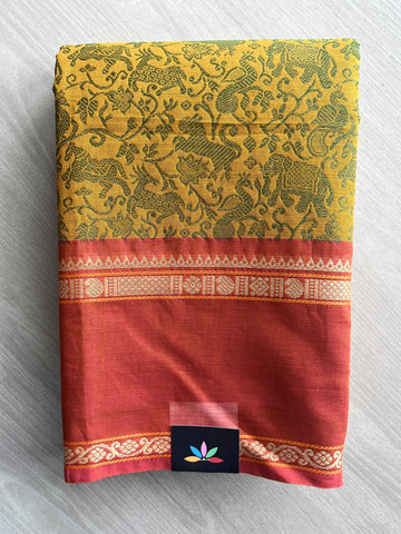 Vanasingaram Contrast Border Cotton Saree - 37810