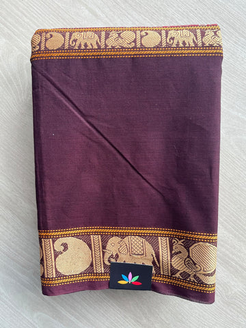 Vanasingaram Contrast Border Cotton Saree - 37814