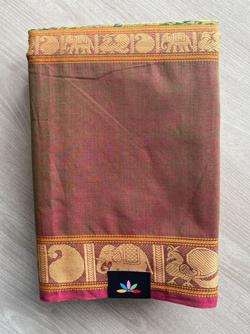 Vanasingaram Contrast Border Cotton Saree - 37815