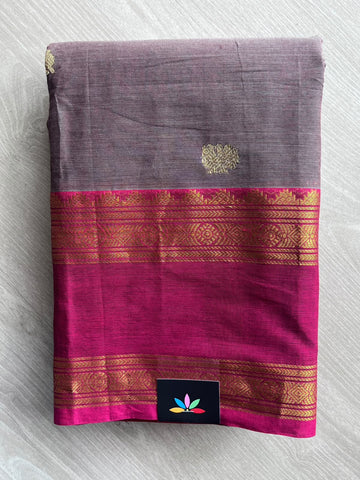 Rich Pallu Zari Border Chettinad Cotton Saree - 37816