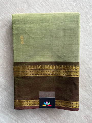 Rich Pallu Zari Border Chettinad Cotton Saree - 37817